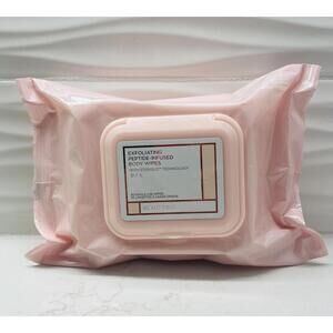 BeautyBio Exfoliating Peptide-Infused Body Face Wipes, 30 Count - NEW